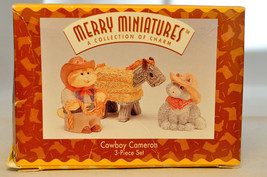 Hallmark - Cowboy Cameron - 3 Piece Set - Merry Miniature Collection 1996 - $13.45