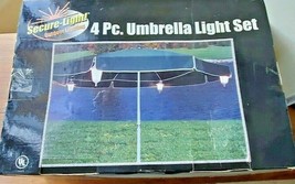 Secure-Light Outdoor White Lighting 4 Pc. Umbrella Light Set  Item #37206 (NEW) - £31.61 GBP