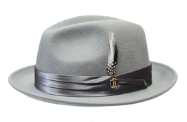 Bruno Capelo Hat Australian Wool Crushable Fedora Giovani UN130 Gft.Gray - £52.63 GBP