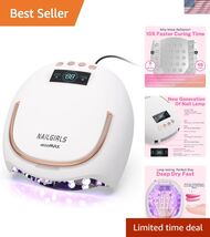 80W Professional UV LED Nail Lamp with LCD Display for Quick Gel Curing - $227.68
