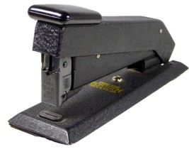 Vintage Bostitch B5 Black Crinkle Finish Metal Desk Stapler, Mid Century... - $25.07