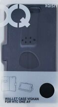 XQisit Black Wallet Case Viskan Protective Book Folio Cover For HTC One A9 - $7.16