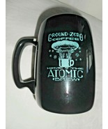 GROUND ZERO Black Tall Ceramic Coffee Mug ATOMIC BREW Logo RARE 1998-2020 - £10.40 GBP