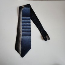 Axis Tie Wide Necktie Geometric Blue Gray Black 4&quot; x 58&quot; Mens - £3.91 GBP