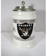 RAIDERS Miller Lite Beer Lidded Mug Sport Football NFL Collectors Stein Vintage - $34.64