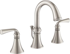 Bathroom Faucet With Two Handles And A Valve Included In Brushed Nickel By Moen - £147.49 GBP