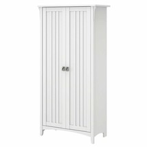 Salinas Tall Storage Cabinet With Doors In White - Engineered Wood - $413.99