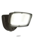 Halo-Single Head Bronze Outdoor Integrated LED Dusk to Dawn Flood Light  - £74.69 GBP