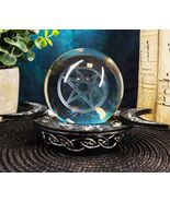 Ebros Sacred Moon Triple Goddess Glass Gazing Ball Orb With Pentagram Sy... - €31,76 EUR
