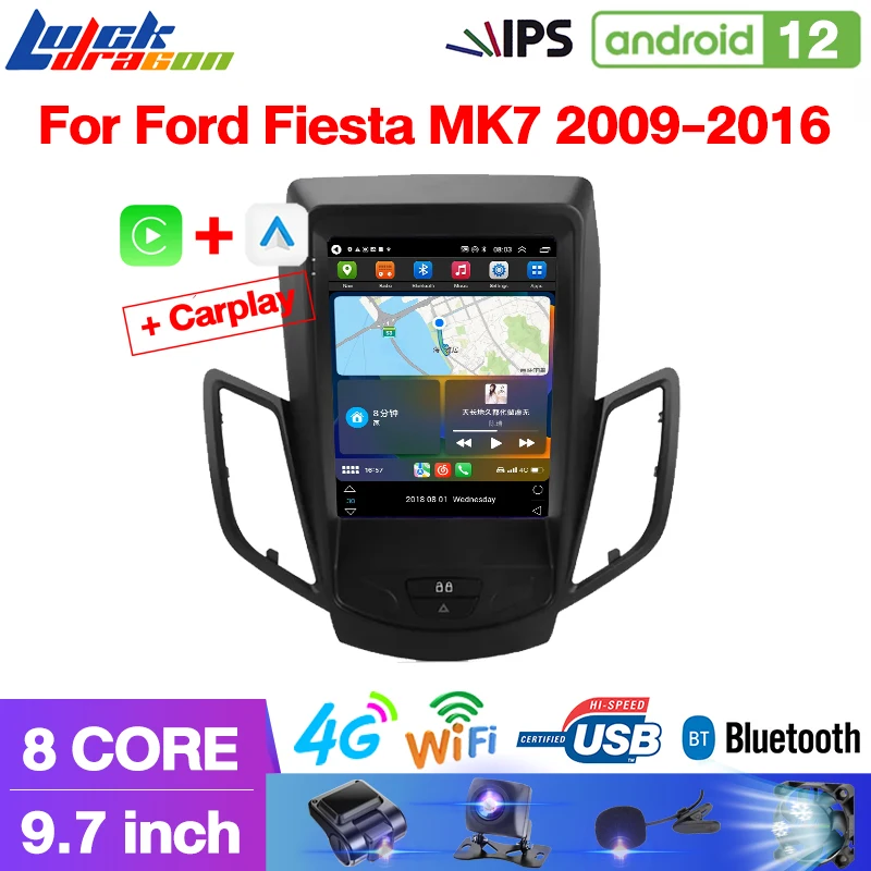 2Din Android Car Radio 9.7inch for Ford Fiesta MK7 2009-2016 Multimedia ... - £129.31 GBP+