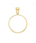 14k solid Yellow gold 4-Prong Coin Bezel Frame  1/2 half oz ounce panda ... - $2,659.59 MXN