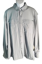 Pacific Trail Men&#39;s Short Sleeve Button Down Vented Shirt Gray Xxl - £10.06 GBP