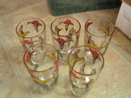 Vintage,Very Rare, And Collectable Hand Painted Duck Bar Ware Glasses - £6.96 GBP