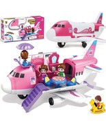 Liberty Imports Pink Airplane Toy Private Jet Transport Cargo Vehicle - ... - £30.80 GBP