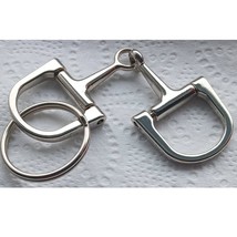 Dee Equestrian Horse Bit Keychain Bag Charm Silver Tone - €12,68 EUR