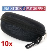 Lotto 10 Occhiali da Sole Nero Portatile Cerniera Custodia Protezione Ci... - $48.40