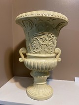 Michaels Whitewashed Cream Floral Urn -Pitcher-Vase - $18.53