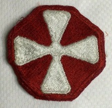 US 8th Eighth Army Patch 2" Octagon Red White Pattee Cross Vietnam South Korea - $4.50