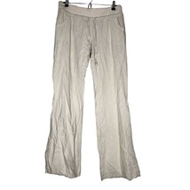 Love Tree Pants Woman&#39;s Size large Linen Blend Tan Cream Tie Front Pockets - £15.00 GBP