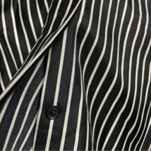 Lauren Ralph Lauren Striped Button Up Blouse Black White Silk Size L NWT image 5