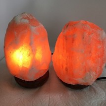 2x Himalaya Natural Handcraft Rough Raw Crystal Salt Lamp,6.75&quot;-7.25&quot;Tall,XL242 - £18.98 GBP