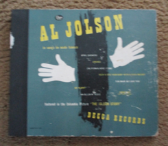 Vintage (1940&#39;s) Decca Records Al Jolson 78 Rpm 4-RECORD Set W/INSERT Brochure - £10.18 GBP