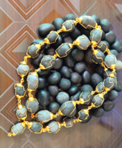 Rare Big Size Shaligram Mala Saligram Stone Rosary Kantha 28 Beads ganda... - £138.05 GBP