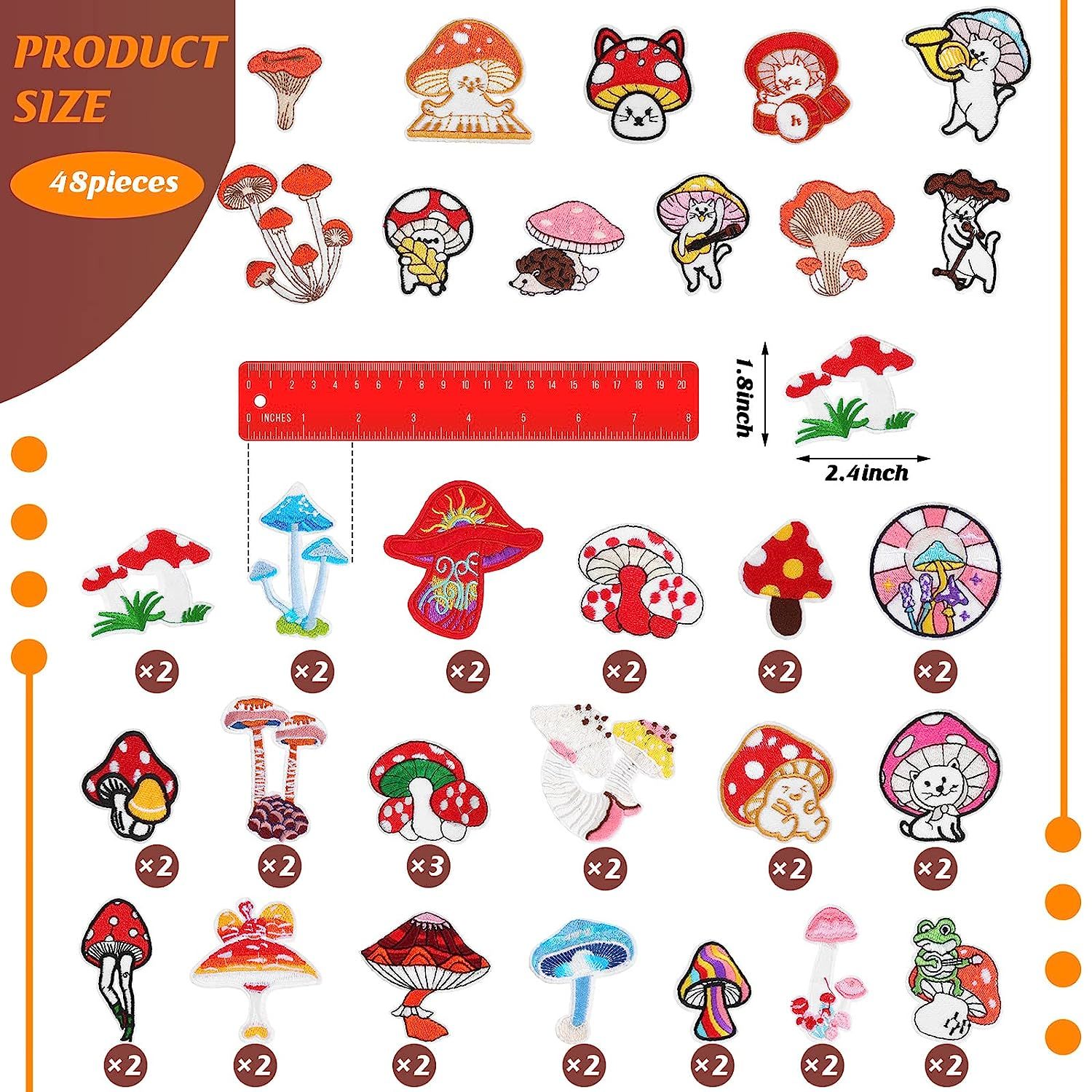 30 Pieces Sublimation Patches Fabric Iron-On Blank Patches 3 Shapes Repair Pa