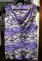 Purple Olive &amp; Black Poly Top Size 3X Notations - £15.61 GBP