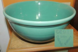 Coors Pottery 10&quot; Mixing Bowl Green Early Mid Century Art Pottery large ... - $40.49