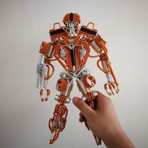 Metal transformers statue, Wire art sculpture, Bumblebee nordic figurine decor,  - £131.89 GBP