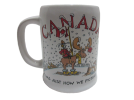 VIntage Club Canada Stein Ceramic Beer Mug Julian Harris Mounty Moose Be... - $12.99