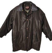 Wilsons Leather Co. Men M 80% Down Brown Removable Liner Warmer Leather Jacket - £69.14 GBP