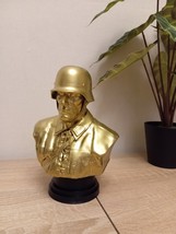 Bust of German World War 2 Soldier in helmet - WW2 - Gold color - Replica - $69.30