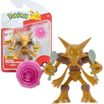 Pokemon - 4.5 inch Alakazam Battle Ready Figure with Psychic Blast Accessory - $12.99