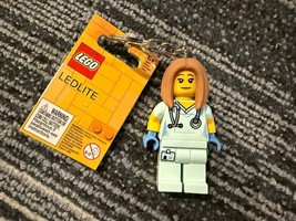 LEGO LED Keychain Light Iconic Hospital Nurse 3&quot; Minifigure Collectible NEW - $12.34