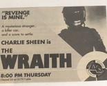 The Wraith Tv Guide Print Ad Charlie Sheen Randy Quaid Sherilyn Fenn TPA18 - $5.93