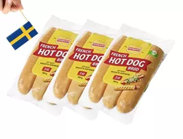 3 Bags Korvbrödsbagarn French Hot Dog Bread - 3-Pack, 180g (6.34 oz) - $13.45