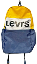 Levi&#39;s Backpack - Yellow/White/Navy Blue Nylon 18 x 12 x 6 inches - $412.20 MXN