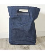 Prison Inmate Made Bag Blue Denim Tote Packable Heavy Duty Vintage 80s W... - €33,78 EUR
