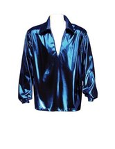 Men&#39;s Disco Shirt Theatrical Quality, Blue, Large - £55.63 GBP+