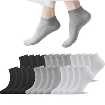 12Pairs Low Cut Ankle Socks For Women Men Athletic Short Cotton Socks Thin Light - £24.98 GBP