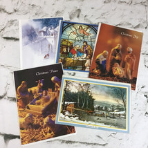 Vintage Christmas Cards Nativity Scene Bethlehem Holy Family Lot Of 5 +E... - £11.59 GBP