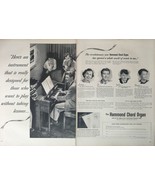 Vintage 1951 The Hammond Chord Organ Two Page Original Ad 823 - £5.42 GBP