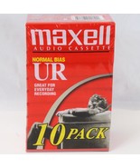Maxell Ur-90 Normal Bias Audio Cassette 90min Pack of 10 90 Minute Tapes... - $25.86 CAD