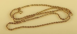 Vintage Sterling Silver Signed 925 Danecraft Twisted Rope Chain Matinee Necklace - £33.43 GBP