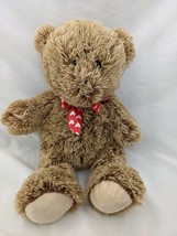 HugFun Brown Bear Plush 14 Inch Frosted Tan Stuffed Animal Toy - £10.51 GBP