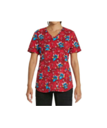 Scrubstar Women&#39;s Candy Cane Stitch Scrub Top, Dark Cherry Size S - $34.45 CAD