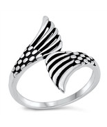 Mermaid tail sterling silver wrap ring - £14.84 GBP