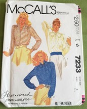 McCall&#39;s Pattern 7233 Misses Blouse 3 Variations Size 8 31 1/2&quot; Bust Uncut Vtg - £5.53 GBP